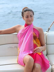 Cira Nerri temptingly poses in the boat as she cares her young body with cheeky boobs and ravishing pussy